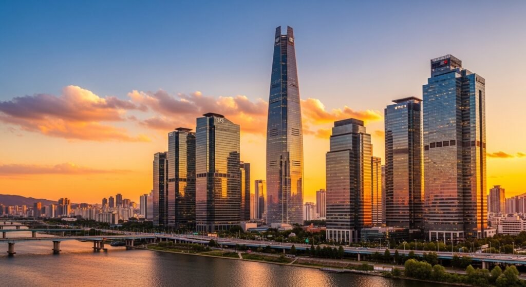 대한민국 금융 정보의 중심지 서울 여의도 증권가 전경