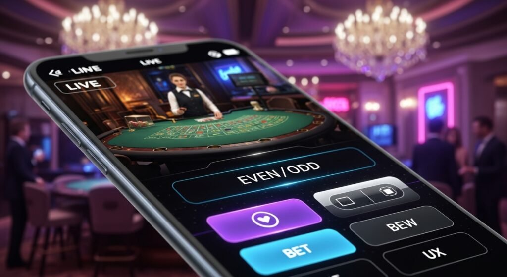 실시간 결과 확인이 가능한 MGM홀짝 게임 화면 구성